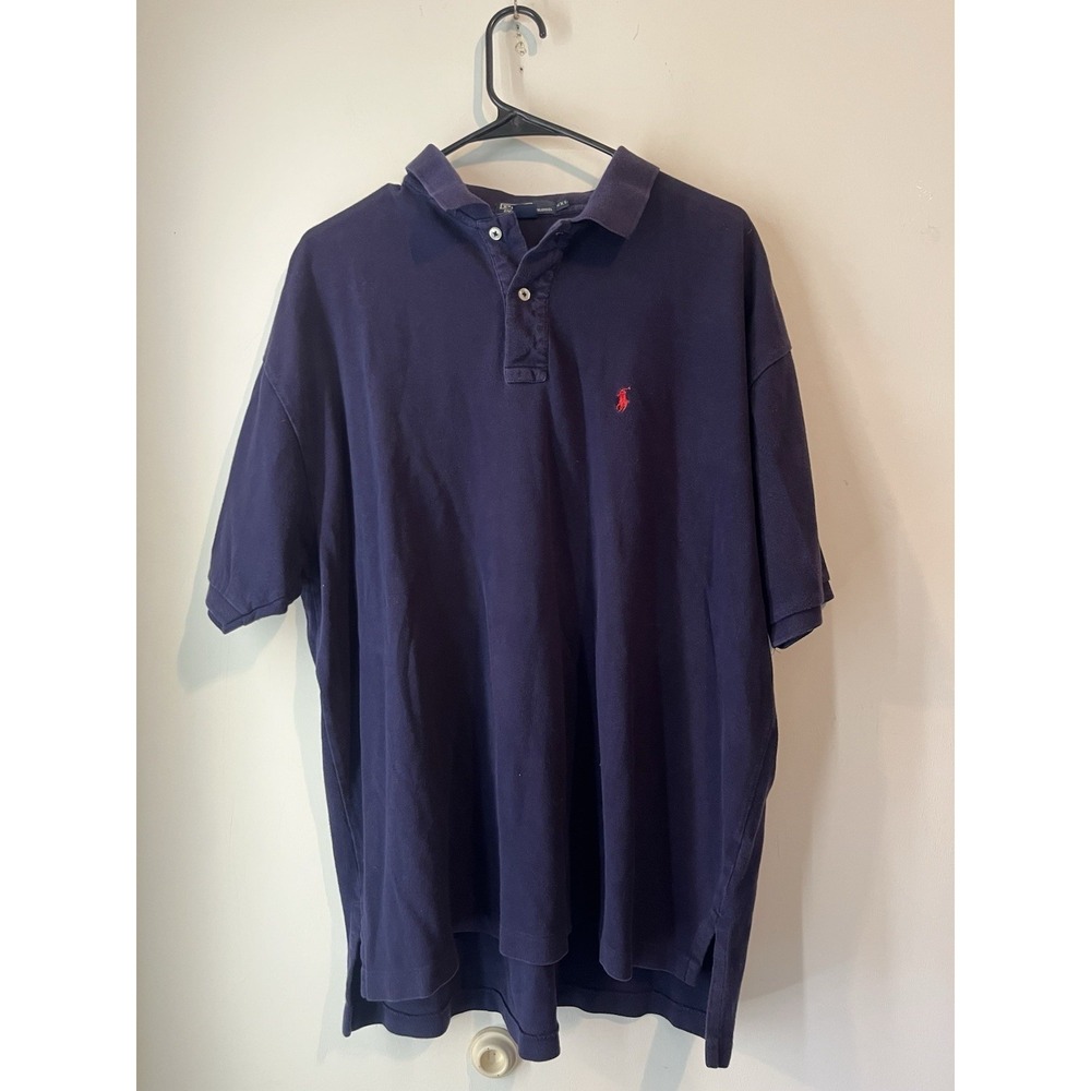 Vintage Polo‎ Ralph Lauren Short Sleeve Polo Shirt Mens XXL Navy Blue Pony Logo